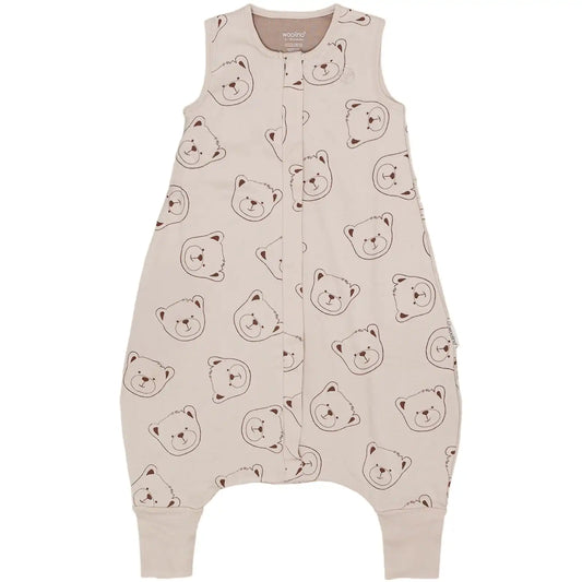 4 Season® Baby Sleep Bag with Feet, Merino Wool & Organic Cotton, Teddy Bear