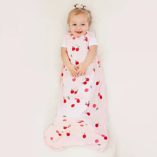 Ecolino® Adjustable Baby Sleep Bag, Organic Cotton, Universal Size: 2 Months - 2 Years, Cherry