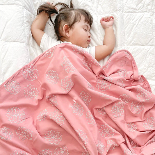 Toddler Blanket, 4 Season® Merino Wool & Organic Cotton Blanket, 52.5" x 40", Succulent