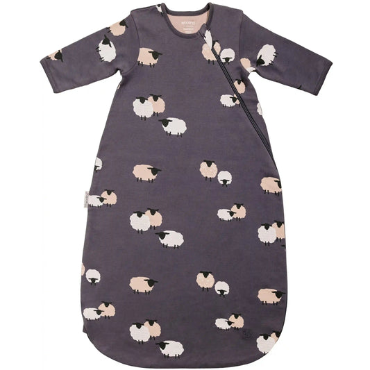 Slumber Sack, Baby Sleep Bag with Sleeves, Merino Wool & Organic Cotton, Sheep Slate
