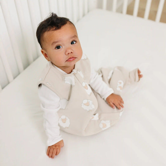 4 Season® Baby Sleep Bag with Feet, Merino Wool & Organic Cotton, Sheep