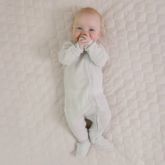 Footie Pajamas, Merino Wool, Oat