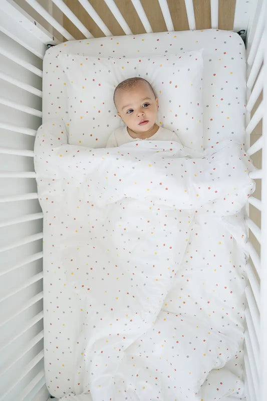 IMPERFECT Ecolino® Duvet Cover, 100% Organic Cotton, Crib or Toddler, Dots