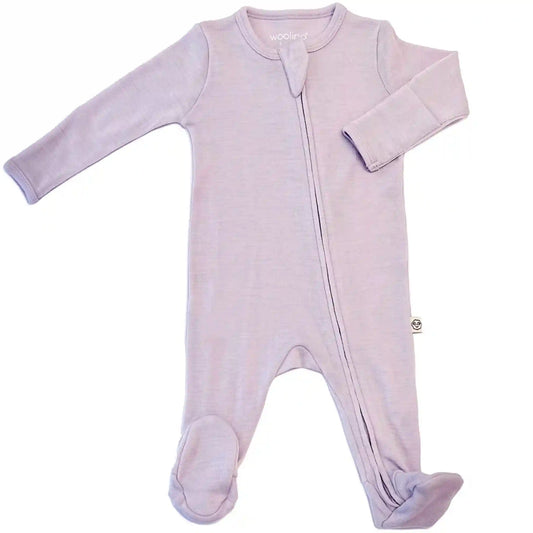 Imperfect Footie Pajamas, Merino Wool, Lilac