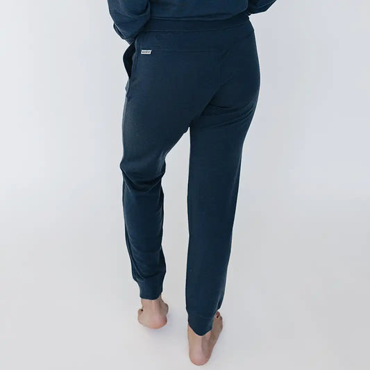 Imperfect Women's Merino Wool Jogger Pants, Blue Graphite